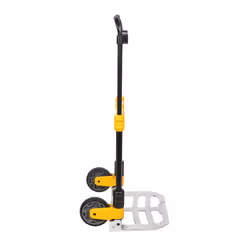 DEWALT Folding Hand Truck and Moving Dolly  420-lb Capacity Utility Cart  Heavy-Duty Steel Frame  Telescoping Handle  Flat-Free 7-inch Wheels