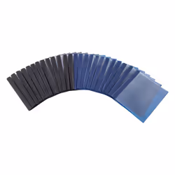 Amazon Basics Letter Size Clear Front Poly Report Cover with Metal Prong Fasteners - 25-Pack Assorted Black and Navy