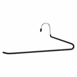 Amazon Basics Trouser/Slack Hangers Easy Slide Organizers, 30-Pack, Metal, Rubber, Black/Silver