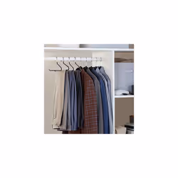 Amazon Basics Trouser/Slack Hangers Easy Slide Organizers, 30-Pack, Metal, Rubber, Black/Silver
