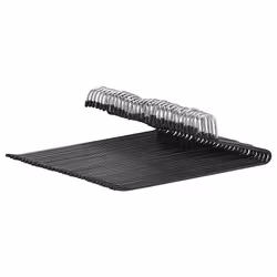 Amazon Basics Trouser/Slack Hangers Easy Slide Organizers, 30-Pack, Metal, Rubber, Black/Silver