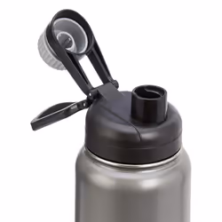 Amazon Basics Stainless Steel Insulated Water Bottle  Spout Lid  30.1 ounces  Gray