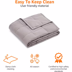 Amazon 6.8kg All Season Cotton Weighted Blanket - Twin 122 x 183cm