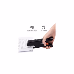 Amazon Basics Effortless Hand Held Plier Stapler  25 Sheet Capacity  Black