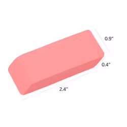 Amazon Basics Rectangular Eraser  24 Count  Pink
