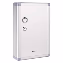 24 Key Position Cabinet lock Box, Silver, 31.75D x 21.59W x 2.45H centimetres