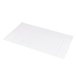 Amazon Basics Absorbent Cotton Machine Washable Bath Rug Mat for Shower  Bright White  31"""" L x 20"""" W