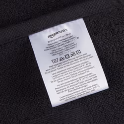 Amazon Basics Banded Bathroom Bath Rug Mat  Midnight Black  31 inches L x 20 inches W