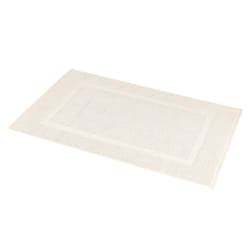 Amazon Basics Banded Bathroom Bath Rug Mat  Cream  31"""" L x 20"""" W
