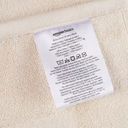 Amazon Basics Banded Bathroom Bath Rug Mat  Cream  31"""" L x 20"""" W