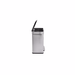 Amazon Basics Rectangular Recycling Rubbish Bin with 2 Compartments - 60Â Litres