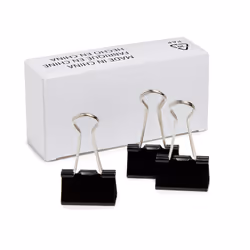 Amazon Basics Binder Paper Clip 96 Count (8 Pack of 12) Medium Black