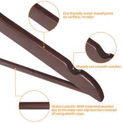 Amazon Basics Wood Suit Clothes Hangers - Cherry  20-Pack