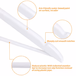 Amazon Basics Wood Suit Clothes Hangers - White  20-Pack