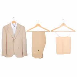 Amazon Basics Wood Suit Clothes Hangers - Natural, 20-Pack
