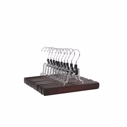 Amazon Basics Wooden Pants Hangers Cherry 10Pack