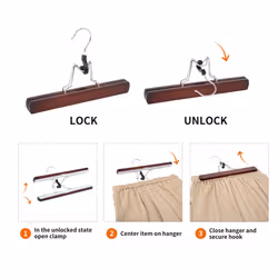 Amazon Basics Wooden Pants Hangers  Cherry  10Pack
