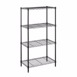 Amazon Basics 4-Shelf Adjustable Storage Shelving Unit, 200 Pound Loading capacity per Shelf, Steel Organizer Wire Rack, 24 x ...