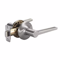 Amazon Basics Manchester Door Passage Lever  6-Pack  2.6 x 5.4 in  Satin Nickel