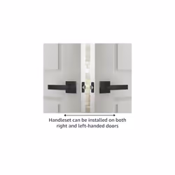 Amazon Basics Contemporary Stamford Door Lever - Entry - Matte Black  6-Pack