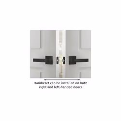 Amazon Basics Contemporary Stamford Door Lever - Passage - Matte Black  6-Pack