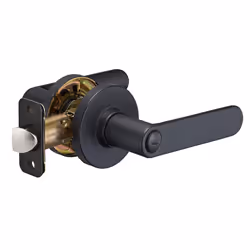 Amazon Basics Contemporary Reno Door Lever - Privacy - Matte Black 6 Pack 1 Carton