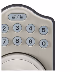 Amazon Basics - Traditional Electronic Keypad Deadbolt Door Lock with Passage Lever  Satin Nickel  6-Pack
