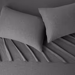 Amazon Basics 4 Piece Bed Sheet Set  100% Cotton Jersey  Includes Super Soft  Flat and Fitted Sheets  Pillowcase  Full  Dark Gray  Solid