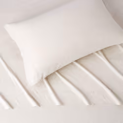 Amazon Basics 3 Piece Bed Sheet Set  100% Cotton Jersey  Includes Super Soft  Flat and Fitted Sheets  Pillowcase  Twin  Oatmeal  Solid