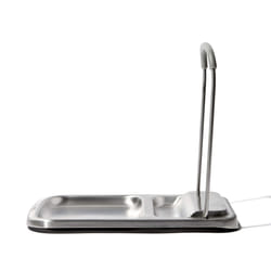 OXO Spoon Rest with Lid Holder  3x4x1in  Stainless Steel