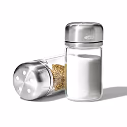OXO Good Grips Glass Adjustable Salt & Pepper Shaker Set 3.5 oz Each