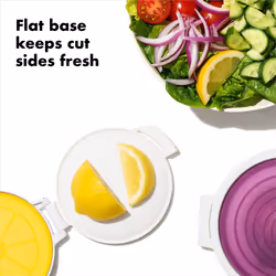 OXO Good Grips Cut  Keep Reusable Silicone Produce Saver Set  Onion and Lemon