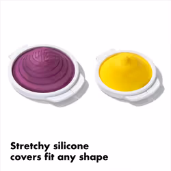 OXO Good Grips Cut  Keep Reusable Silicone Produce Saver Set  Onion and Lemon