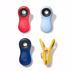 OXO OX13328400, Bag sealing clip, Blue, Light Blue, Red, Yellow, Plastic, 4 pc(s)