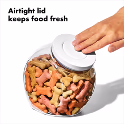 OXO Good Grips Pet POP Container - 3.0 Qt/2.8 L | Ideal for up to 2lbs of treats | Airtight Dog and Cat Food Storage Container | BPA Free
