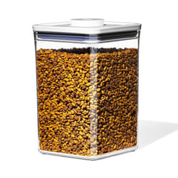 OXO Good Grips Pet POP Container - 4.4 Qt/4.2 L with Scoop |Ideal for up to 4lbs of Dog Food or 3.5lbs of Cat Food | Airtight Storage Container | BPA
