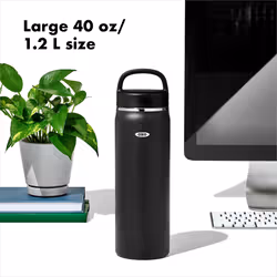 OXO 40 oz Insulated Handled Lid Water Bottle  Onyx
