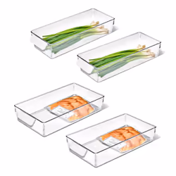 OXO Good Grips 4-Piece Fridge Storage Bin Starter Set
