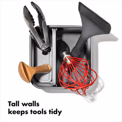 OXO Good Grips Adjustable Stainless Steel Organizer  Small Utensil Holder