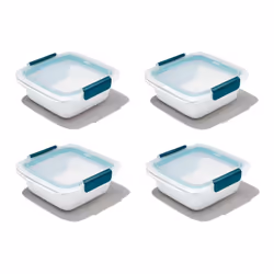 OXO Good Grips Prep & Go Sandwich Container 4.3 Cups/1.02 L - Leakproof Food Storage for Sandwiches & Leftovers 4 Pack