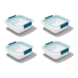 OXO Good Grips Prep & Go Sandwich Container 4.3 Cups/1.02 L - Leakproof Food Storage for Sandwiches & Leftovers  4 Pack