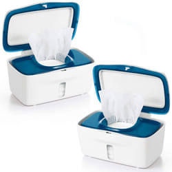 OXO Tot Perfect Pull Baby Wipes Dispenser  Navy - Set of 2 Diaper Wipe Holders