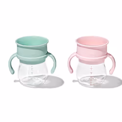 OXO Tot Transitions 360 Cup 6 oz. with Handles - Opal and Blossom - 2 Pack