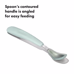 OXO Tot Feeding Spoon Set with Soft Silicone - Opal and Dusk