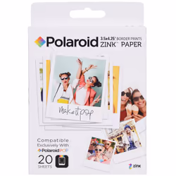 Polaroid Instant Zink Media 3,5x4,25 Pop 20 Pack, 8.9 x 108 cm, 3.5x4.25", 20 sheets, Polaroid POP, 18 mm, 105 mm