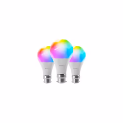 Nanoleaf Essentials B22 LED Bulbs, Pack of 3 RGBW Dimmable Smart Bulbs - Thread & Bluetooth Colour Changing Light Bulbs, Work ...