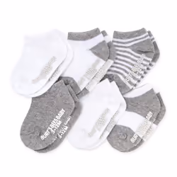 Burt's Bees Baby Baby Socks Ankle or Crew Height Made with Soft Organic Cotton - 6 Packs With Non-Slip Grips for Babies and N ...