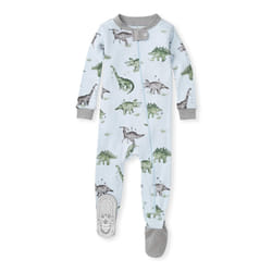 Burt's Bees Baby Baby Boys Pajamas  Zipfront Nonslip Footed Pjs  Organic Cotton Baby and Toddler Sleepers  Happy Herbivores  18 Months US