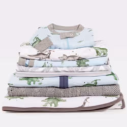 Burt's Bees Baby Baby Boys Pajamas  Zipfront Nonslip Footed Pjs  Organic Cotton Baby and Toddler Sleepers  Happy Herbivores  18 Months US