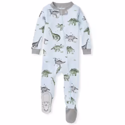 Burt's Bees Baby Baby Boys Pajamas Zipfront Nonslip Footed Pjs Organic Cotton Baby and Toddler Sleepers Happy Herbivores ...